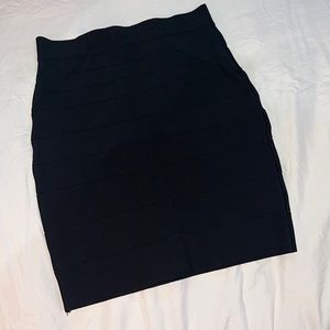 Bebe black bandage skirt